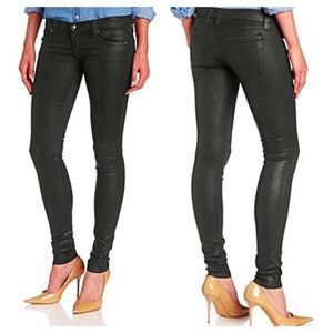 Frankie B Coated Black Jeans